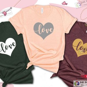 Heart Love Valentines Day Couple Matching Shirt 2