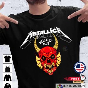 Hellfire Club Shirt Stranger Things Hellfire Club x Metallica 2