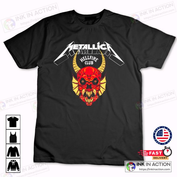 Hellfire Club Shirt Stranger Things Hellfire Club x Metallica