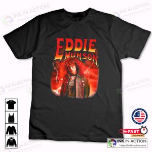 Hellfire Club Stranger Things Shirt Stranger Things Eddie Munson Lightning T Shirt 1