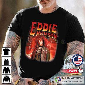 Hellfire Club Stranger Things Eddie Munson Lightning T-Shirt