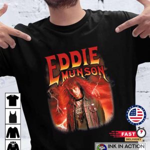 Hellfire Club Stranger Things Shirt Stranger Things Eddie Munson Lightning T Shirt 4