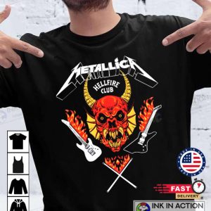 Season 4 Of Stranger Things Hellfire Club x Metallica Vintage Shirt 1