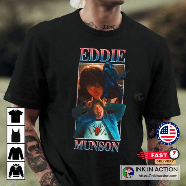 Season Four Stranger Things Eddie Munson Hellfire Club T-Shirt