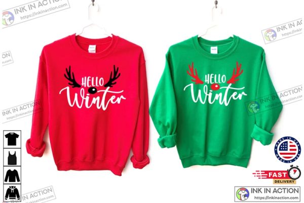 Hello Winter Basic Christmas Shirt