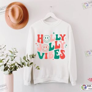 Holly Jolly Vibes Sweatshirt Sweatshirt For Christmas Christmas Vacation Sweatshirt Santa Sweatshirt 2