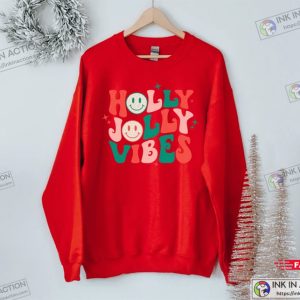 Holly Jolly Vibes Sweatshirt Sweatshirt For Christmas Happy Christmas Vacation Sweatshirt Santa Sweatshirt 2