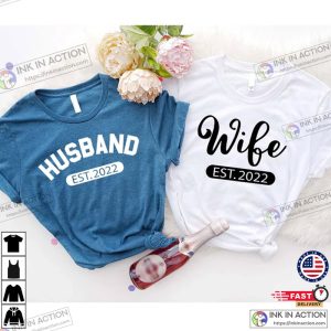 Husband and Wife Shirts Custom Couple Shirts Just Married Matching Shirts 1