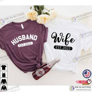 Husband and Wife Shirts Custom Couple Shirts Just Married Matching Shirts 2