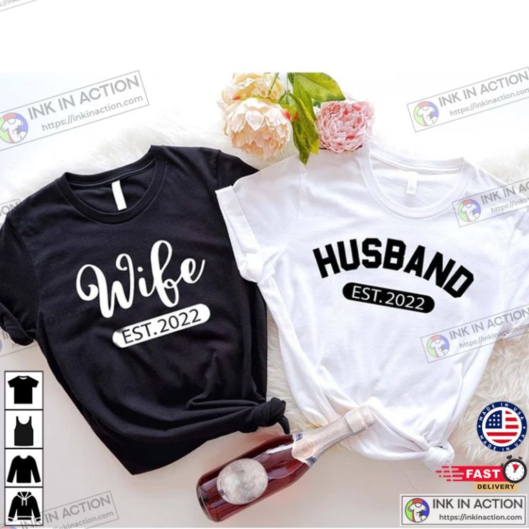 Husband and Wife Shirts, Couple Shirts, Just Married Matching Shirts ...
