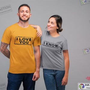 I Love You I Know Star Wars Disney Couples Unisex Shirts Princess Leia and Han Solo Disney matching couple tees valentine gifts 2