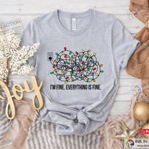 Im Fine Everything Is Fine Sweatshirt Sweatshirts Women Christmas Lights Sweatshirt 1