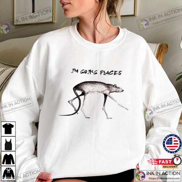 I’m Going Places Rat Shirt Artistic Rat T-shirt Big Rats In New York Shirt