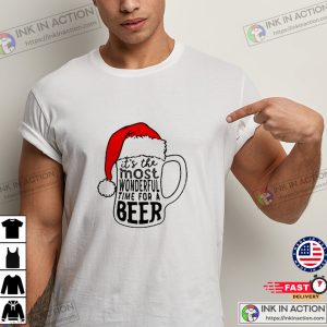 It’s The Most Wonderful Time For A Beer Christmas Couples Shirt