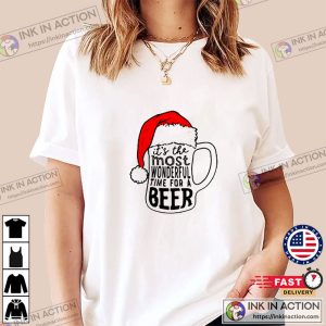 Its The Most Wonderful Time For A Beer Christmas Couples Shirt 3