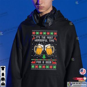 Its The Most Wonderful Time for a Beer Ugly Christmas Sweater Unisex Crewneck Graphic Sweatshirt 4