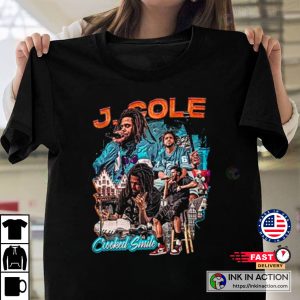 JCole Smile Crooked Rapper 90s Inspired Unisex Tshirt 2