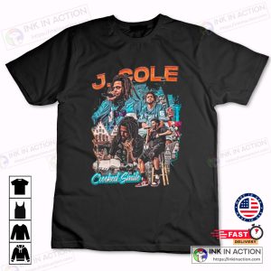 JCole Smile Crooked Rapper 90s Inspired Unisex Tshirt 4