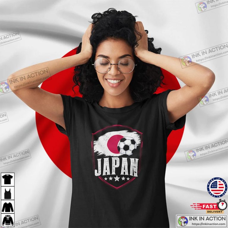 Japan Flag Football Ball World Cup 2022 Trending Shirt Ink In Action