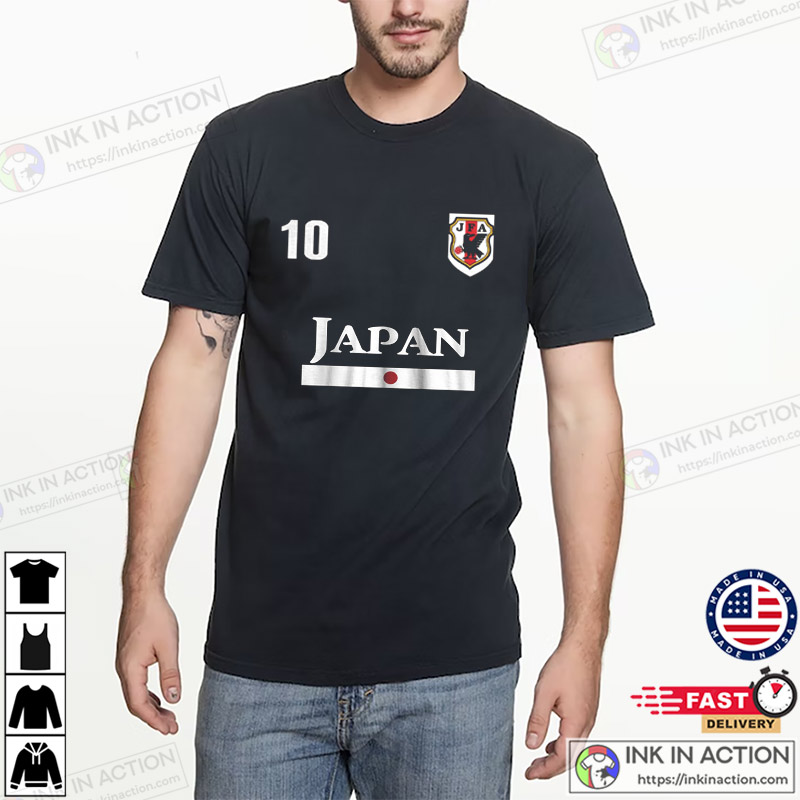Japan Football Jersey Japanese Football Shirts Japanese Football World Cup  T-shirt - Ink In Action