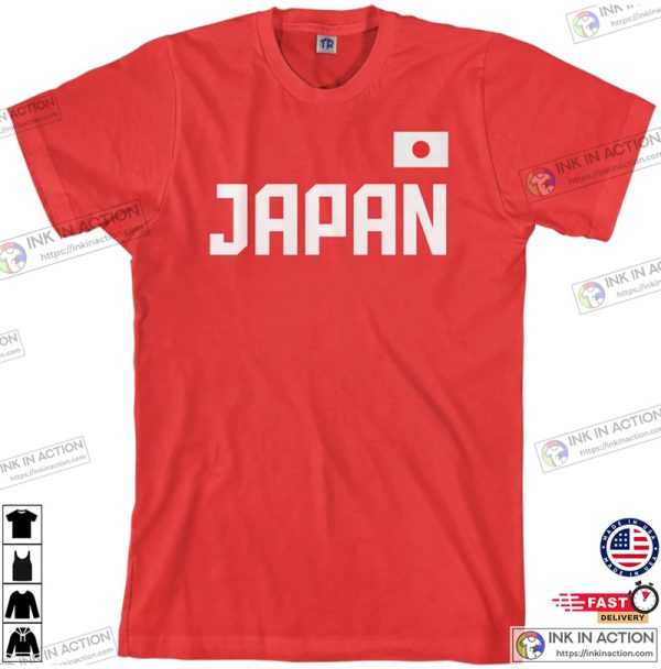 Japan National Team Mens T-shirt Japanese Soccer Qatar World Cup 2022 Simple Shirt