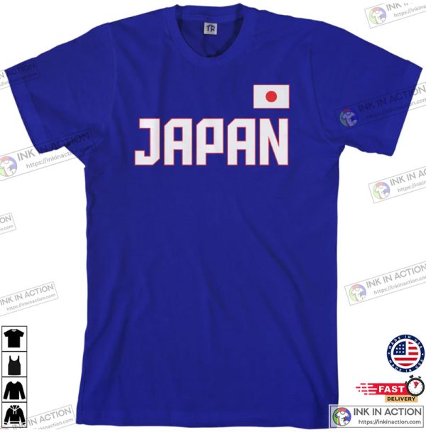 Japan National Team Mens T-shirt Japanese Soccer Qatar World Cup 2022 Simple Shirt