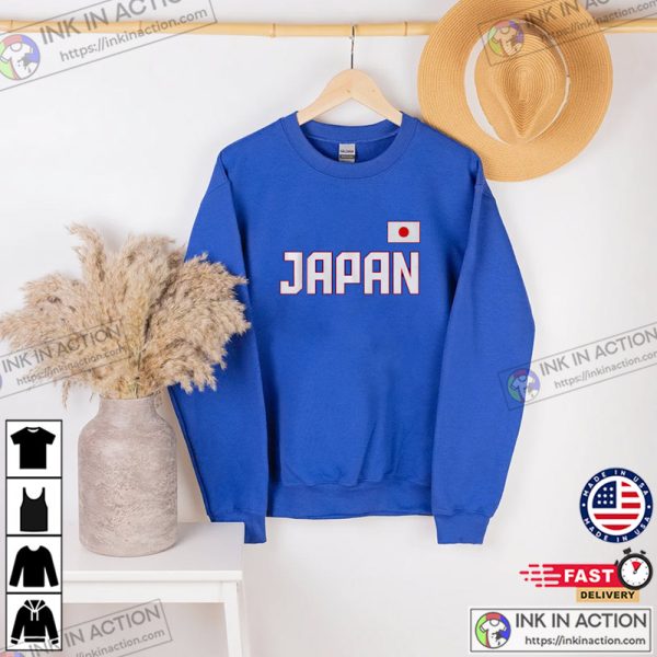 Japan National Team Mens T-shirt Japanese Soccer Qatar World Cup 2022 Simple Shirt