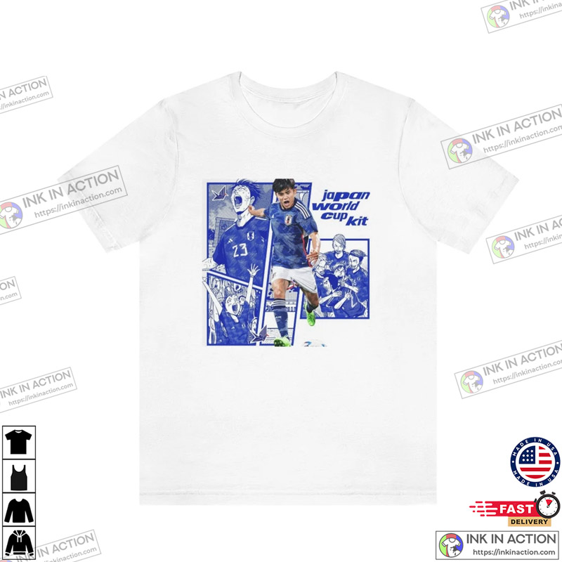 Japan Blue Samurai Active Shirt Japan Soccer Jersey Personalized Japan  Soccer World Cup 2022 Fan Shirt - Ink In Action