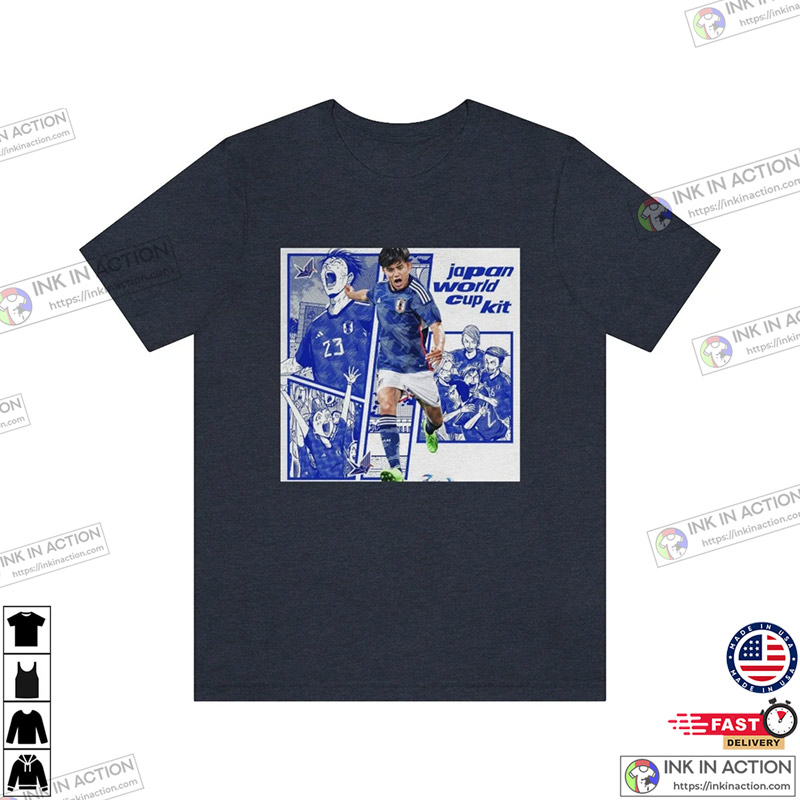 Japan Blue Samurai Active Shirt Japan Soccer Jersey Personalized Japan  Soccer World Cup 2022 Fan Shirt - Ink In Action