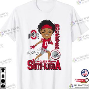 Jaxon Smith Njigba Ohio State Face Shirt Officially Licensed T Shirt 4