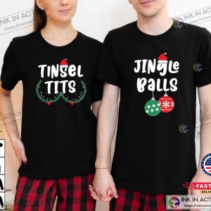 Jingle Balls Tinsel Tits Christmas Matching Sweatshirts For Couples 2