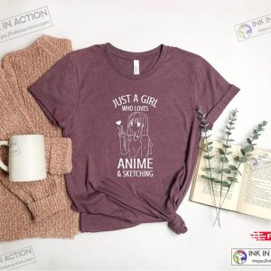 Just A Girl Who Loves Anime and Sketching Anime Lover Gift Graphic Anime Manga 2