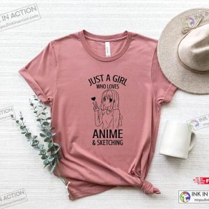 Just A Girl Who Loves Anime and Sketching Anime Lover Gift Graphic Anime Manga 3