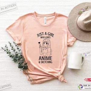 Just A Girl Who Loves Anime and Sketching Anime Lover Gift Graphic Anime Manga 4