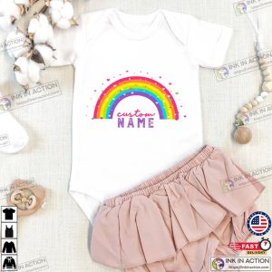 Kids Rainbow Custom ShirtCute Personalized Shirt Childrens Custom T shirt Custom Shirt for Baby Personalized T shirt 2