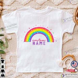 Kids Rainbow Custom ShirtCute Personalized Shirt Childrens Custom T shirt Custom Shirt for Baby Personalized T shirt 3