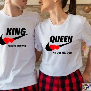 King and Queen Crown Couple Matching Valentine’s Day Shirt