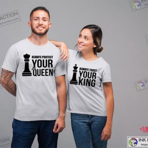 King and Queen Matching Couple Shirts Valentines Day Shirt Gifts 2