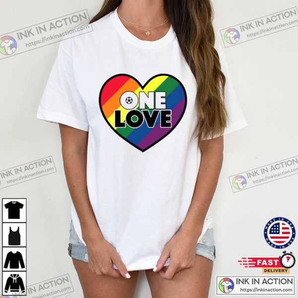 LGBT Pride heart One Love soccer World Cup 2022 shirt
