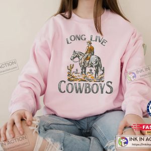 Long Live Cowboys Shirt Western Cactus Cowboy