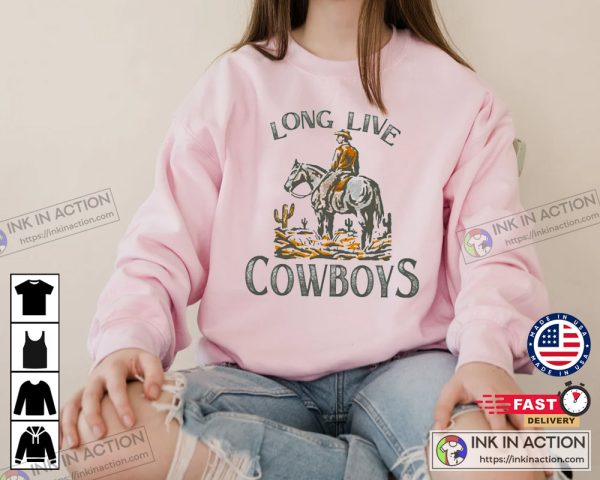 Long Live Cowboys Shirt Western Cactus Cowboy