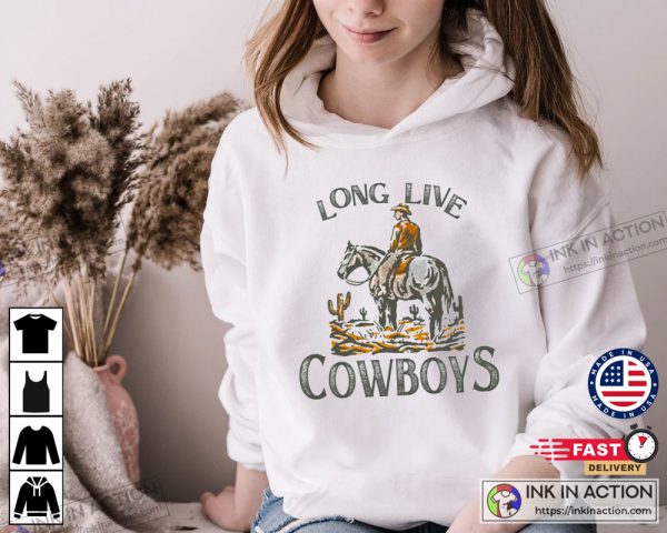 Long Live Cowboys Shirt Western Cactus Cowboy