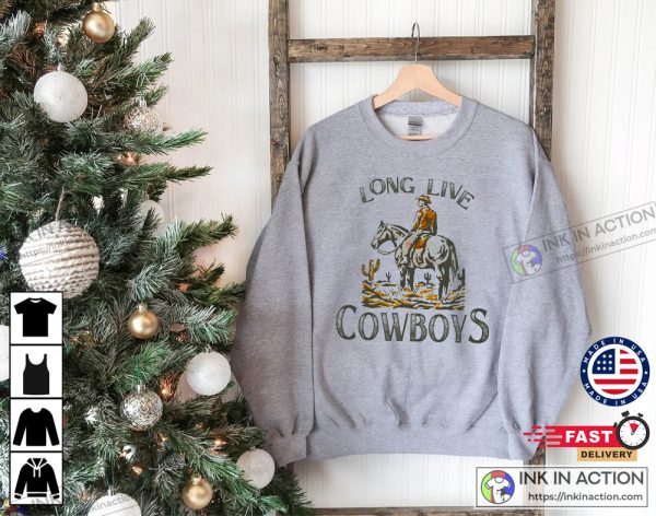 Long Live Cowboys Shirt Western Cactus Cowboy