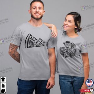 Love At First Bite Pizza Matching Couples Shirt