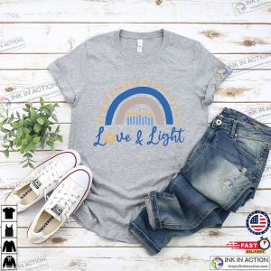 Love and Light Hanukkah Shirt Menorah Shirt Hanukkah Chanukah T shirt Jewish Festival of Lights Sweatshirt 2