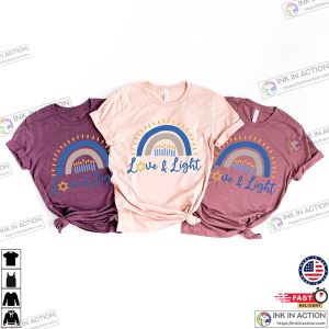 Love and Light Hanukkah Shirt Menorah Shirt Hanukkah Chanukah T shirt Jewish Festival of Lights Sweatshirt 3