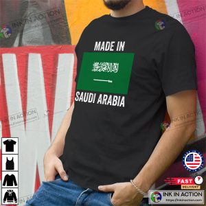 Made in Saudi Arabia National Flag T Shirt 3