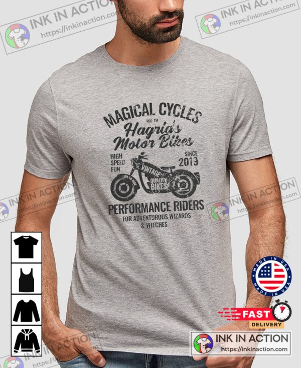 Magical Motorbikes Shirt Harry Potter Magical Hagrid Motorbike Adventure Vintage T-shirt