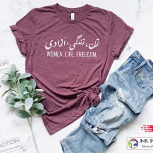 Mahsa Amini Tshirt Women Life Freedom Shirt Women Rights Shirt Stand with Iranian Women 4