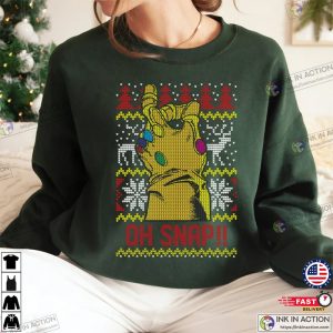 Marvel Thanos Oh Snap Ugly Christmas Sweater Sweatshirt Merry Christmas 2022 2